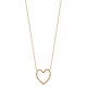 Collier coeur torsadé Plaqué Or 18 carats
