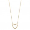 Collier coeur torsadé Plaqué Or 18 carats