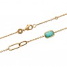 Bracelet Plaqué Or 18 carats pierre naturelle amazonite