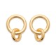 Boucles d'oreilles anneaux Plaqué Or 18 carats