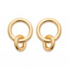 Boucles d'oreilles anneaux Plaqué Or 18 carats