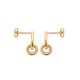 Boucles d'oreilles anneaux Plaqué Or 18 carats