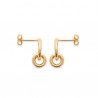 Boucles d'oreilles anneaux Plaqué Or 18 carats