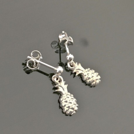 Boucles d'oreilles ananas en argent 925/000