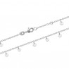 Bracelet pampilles argent massif 925/000 et zirconium