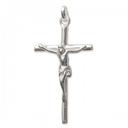 Pendentif Jésus sur la croix en Argent massif 925/000