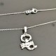 Collier argent 925/000 pendentif signe du zodiaque scorpion sur chaine 