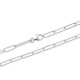 Duo collier + bracelet argent massif 925/000 mailles ovales 