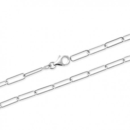 Duo collier + bracelet argent massif 925/000 mailles ovales 