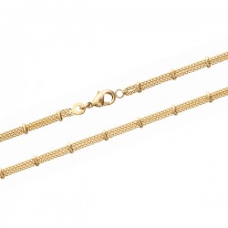 Bracelet Plaqué Or 18 carats 2 chaines reliées