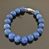 Bracelet agate jade bleu roi- Bijou pierres naturelles et argent 925/000 