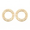 Boucles d'oreilles cercles ajourés Plaqué Or 18 carats