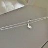 Collier argent 925/000 pendentif signe du zodiaque bélier sur chaine 42 cm