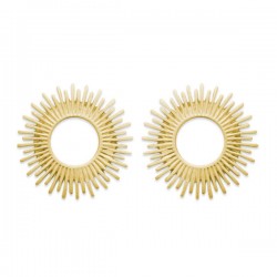 Boucles d'oreilles soleils Plaqué Or 18 carats