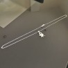 Collier argent 925/000 pendentif signe du zodiaque gémeaux sur chaine 