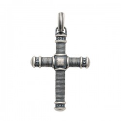 Pendentif croix gothique pour homme en argent massif 925/000