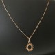 Collier plaqué or 18 carats pendentif petit soleil sur belle chaine