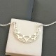 Collier ethnique argent massif 925/000 pendentif demi lune