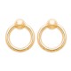 Boucles d'oreilles anneaux Plaqué Or 18 carats