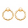 Boucles d'oreilles anneaux Plaqué Or 18 carats