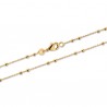Duo collier + bracelet Plaqué Or 18 carats maille boules