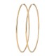Boucles d'oreilles fines créoles plaqué Or 18 carats diamètre 50 mm