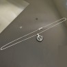Collier yin yang en argent 925/000 et émail noir pendentif sur chaine