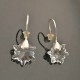 Boucles d'oreilles argent 925/000 fleurs des glaciers cristal Swarovski