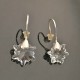 Boucles d'oreilles argent 925/000 fleurs des glaciers cristal Swarovski