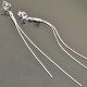 Longues boucles d'oreilles argent 925/000 clous étoiles pendants chainettes