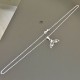 Collier argent 925/000 pendentif queue de baleine sur fine chaine