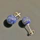 Boucles d'oreilles clous argent 925/000 pierre lapis lazuli 8 mm