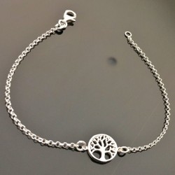 Bracelet argent massif 925/000 arbre de vie