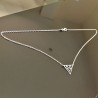 Collier pendentif triangle ethnique en argent massif 925/000