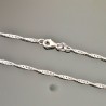 Bracelet argent massif 925/000 maille torsadée 1,5 mm longueur 18 cm