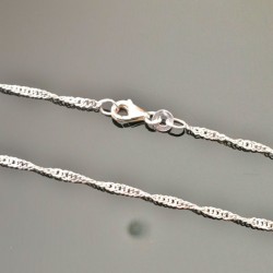Bracelet argent 925/000 maille torsadée 2 mm longueur 18 cm