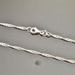 Bracelet argent 925/000 maille torsadée 2 mm longueur 18 cm