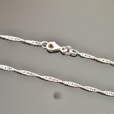 Bracelet argent 925/000 maille torsadée 2 mm longueur 18 cm