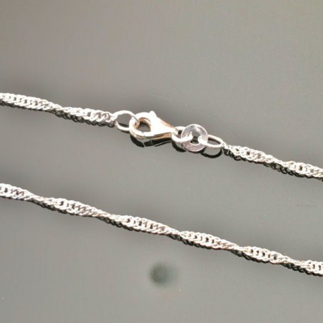 Bracelet argent 925/000 maille torsadée 3 mm longueur 18 cm