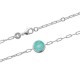 Bracelet argent massif 925/000 pierre naturelle amazonite