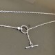 Collier argent 925/000 fermoir toggle à porter en chaine ou collier cravate