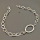 Bracelet argent 925/000 maille ovale longueur 20,5 cm ajustable