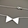 Collier noeud papillon argent massif 925/000