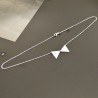 Collier noeud papillon argent massif 925/000