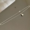 Collier pendentif perle blanche nacrée en argent 925/000 sur fine chaine