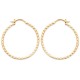 Boucles d'oreilles créoles travaillées Plaqué Or 18 carats