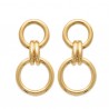 Boucles d'oreilles anneaux Plaqué Or 18 carats