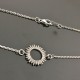 Collier soleil en argent massif 925/000 longueur ajustable