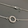 Collier soleil en argent massif 925/000 longueur ajustable