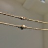 Collier boule Plaqué Or 18 carats longueur ajustable